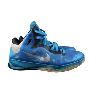 Nike Shoes Men 12 Basketball Sneaker Zoom Hyperchaos Blue Black Athletic Lace Up